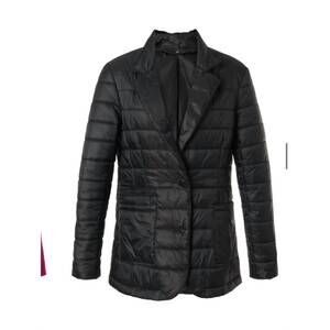 NEW DIOMI women's nylon jacket with mink trim in black/black